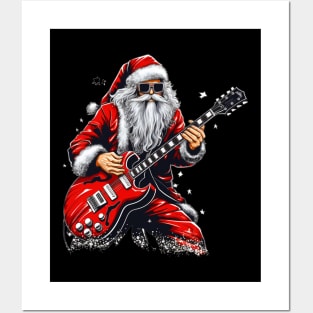 Guitar Santa Posters and Art